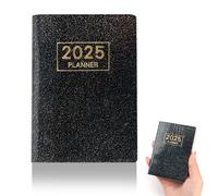 Small Pocket Diary 2025 Week to View,Pocket Diary 2025, A7 Weekly Monthly Daily Week to View Planner with PU Leather Cover, Small Agenda Appointment Book for Academic Journal Diary