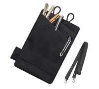 Small Pocket Organizer Portable Zipper Purse with Shoulder Strap | Change Purse for Men Small Tool Card Coin Key Work Travel black