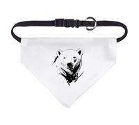 Small 'Polar Bear Portrait' Dog/Cat/Pet Bandana (PD00061435)