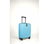 JLY Premium Aqua Blue Small Suitcase, 100% German Covestro Polycarbonate, 4 Spinner Wheel Small Carry-On Hard Shell Hand Luggage Suitcase, Superior Organisation TSA Security Lock Ultra-Quiet Wheels