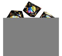 Small Polyhedral Resin Dice, Pocket Resin Dice Set, Board Games Dice and Accessories Unique Liquid Core Design Small Polyhedral Dice