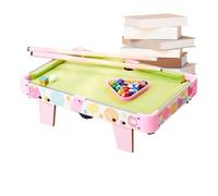 Small Pool Table - Folding Mini Billiard Set, Interactive Tabletop Game Play, Engaging Cue Control Activity for Adults Family Home Indoor Outdoor Living Room Bedroom, Kids Pool Toy