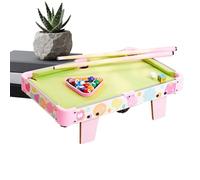 Small Pool Table, Funny Foldable Educational Toys, Tabletop Billiard Toys Kids Pool Table Set, for Indoor Camping Outdoor Home Playroom Party Education Play