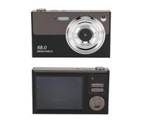 Small Portable Digital Video Camera, 16X Digital Zoom 2.8 Inch IPS Screen 4K Digital Camera ABS Aluminum Alloy Electronic Image Stabilization for Photography (Gray Black)