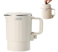Small Portable Electric Kettle, 0.8L Foldable Mini Travel Electric Kettle, 304 Stainless Steel Multifunctional Collapsible Electric Cooker Pot, Mini Hot Water Boiler Heater