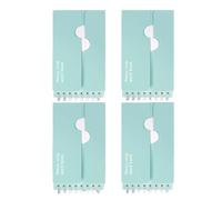 Small Portable Foldable Spiral Bound English Word Mini Notebook for Travel Journals,Planners,Office Supplies,Painting 4 Pcs Small Book (Light Bean Green)