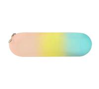 Small Portable Makeup Brush Case with Zipper, Holds More Than 20 Brushes, Silicone Travel Makeup Brush Case for All Types of Brushes, Mixed Color 1, 8.74*2.99*1.93 inches