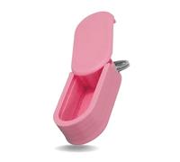 Small Portable Pill Box Keychain, Plastic Keychain Medicine Holder Pill Organizer Case Container Pill Holder Medicine Bottle for Outdoor Camping Travel (Pink)