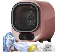 Small Portable Vented Tumble Dryer, 5kg, Compact, Compact, Mini Centrifuge, 0.8kg Load Capacity, Portable Front Load Compact Tumble Laundry With Stainless Steel Tub(Pink)