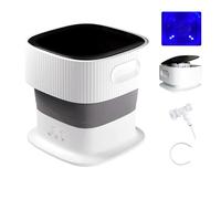 Small Portable Washing Machine, Collapsible Washing Machine 9L with Blue light and Silver Ion Design Folding Washing Machine for Apartment,Laundry,Camping,Trave