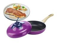 Small Pot - Non-Stick Vegetable and Fruit Cookware, Poaching Pan with Lid - For Use on Cooktop and Induction Hob, For Boiling Soup And Milk, For Cooking, F