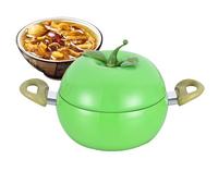 Small Pot - Vegetable Fruit Shaped Stockpot | Poaching Pan with Lid - for Kitchen Stove Induction Cooktop Soup Boil Milk Cooking Frying Simmering