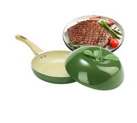 Small Pots for Cooking - Vegetable Fruit Shaped Stockpot - Poaching Pan with Lid | for Induction Electric Stoves Cooktop Cooking Frying Kitchen Milk Soup Simmering
