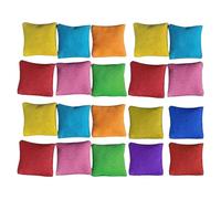 Small Poufs | Mini Square Colourful 20 Pieces 1.97 x 2.17 Inches | Bag for Launched Beans | For School Children Parties, Family Meetings, Launching Races, Boys And Girls