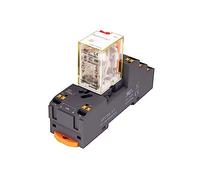 Small Power Intermediate Relay RKF2C Set 12A 8 Feet Small Size Large Load Two-way LED With Inching And Self-locking(2CO730LT SKC08 ST)