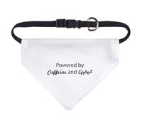Small 'Powered By Caffeine and Chaos' Dog/Cat/Pet Bandana (PD00059759)