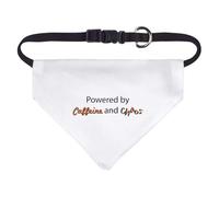 Small 'Powered By Caffeine and Chaos' Dog/Cat/Pet Bandana (PD00059761)