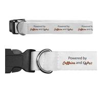 Small 'Powered By Caffeine and Chaos' Dog Collar (PR00059713)