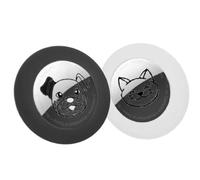 Small Premium Silicone Pet Collar Case (2 Pack), for Apple GPS Tracking Air-tag, Anti-Loss Apple GPS Case Holder Compatible with Cat Dog Collars Charms & Collar Tag Backpack (Black/White)