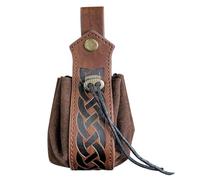 Small PU Leather Drawstring Pouch | Vintage Coin Bag | Retro Foraging Purse | Mini Belt Wallet | Soft Leather Money Holder | Travel Accessory Case | Compact Storage Sack for Change, Jewelry