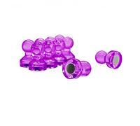 Small Purple Acrylic Push Pin Magnet for Fridge, Whiteboard, Noticeboard, Filing Cabinet - 11mm dia x 17mm tall - Pack of 10