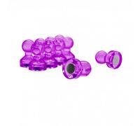 Small Purple Acrylic Push Pin Magnet For Fridge, Whiteboard, Noticeboard, Filing Cabinet - 11mm Dia X 17mm Tall - Pack Of 10
