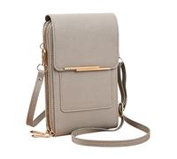 Small Purse with Shoulder Strap, Adjustable Organiser with Multiple Compartments - Women's Mobile Phone Case Purse for Women Girls Mothers Wives and Adults for Commuting Travel Trips and Music, gray