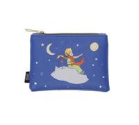 Small Purse with Zip - Printed Plastic Material - Little Prince with Fox and Rose Motif - Size 14 cm x 10 cm