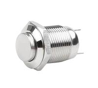 Small Push Button - 12mm Round Self-Resetting Multifunctional - Metal Waterproof On Off Momentary Button - for Equipment Machine Workshop Outdoor Home Electronics Automotive Factory
