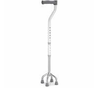 Small Quad Base Cane Walking Stick Height Adjustable 10 Settings 127Kg User Load