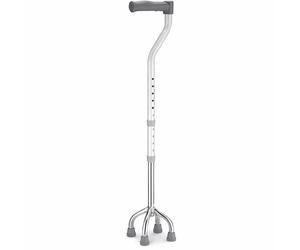 Small Quad Base Cane Walking Stick Height Adjustable 10 Settings 127Kg User Load
