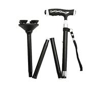 Small Quadrangular for The Elderly with Lighted Crutches Aluminium Alloy Non-Slip Telescopic Walking Stick