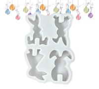 Small Rabbit Silicone Mould | Non-Stick Easter Bunny Mould for Sweets with 4 Cavities and Easy Release | for Pastry Fondant Soap Plaster Jelly Butter Cake and