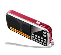 Small Radios Portable AM FM:Battery Powered Radio Support USB Flash Disk/Micro SD Card MP3 Playback TF Card Slot Digital Buttons Bass Diaphragm Pocket Radio with Excellent Reception and Sound Quality