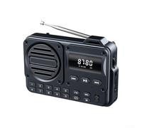 Small Radios Portable AM FM, Rechargeable DAB FM Digital Radio, 1200MAh Portable Radio Battery Playback And Mains Powered(Black)