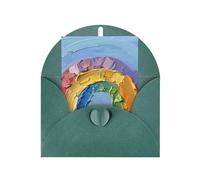 Small rainbow Print Adorable Blank Cards& Envelopes,Unique Designs Perfect for Festivals, Invitations