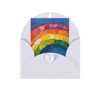 Small rainbow Print Adorable Blank Cards& Envelopes,Unique Designs Perfect for Festivals, Invitations