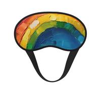 Small Rainbow Print Sleep Mask, Eye Sleeping Mask for Women and Men for Total Darkness, Reduces Puffy Eye Mask