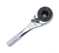Small Ratchet Wrench with 60 Tooth Gear and 1/4 Inch Hex Interface for Narrow Gap Fastening Operations (A)