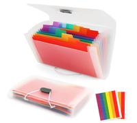 Small Receipt Coupon Organizer,Accordion File Organizer 13 Pockets Expanding File Folder Mini Card Ticket Holder Bill Changes Storage Wallet with Tabs 7X4.5 Inches A6