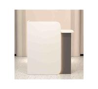Small Reception Desk with Lockable Drawer - Stylish Welcome Unit & Cashier Counter Workstation - Easy Installation White & Gray Showcase Display for Offices