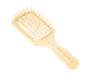 Small Rectangular Pneumatic Travel Brush with Rounded Wooden Pins 1pcs