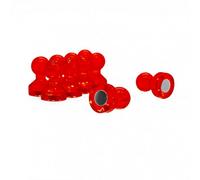 Small Red Acrylic Push Pin Magnet For Fridge, Whiteboard, Noticeboard, Filing Cabinet - 11mm Dia X 17mm Tall - Pack Of 10