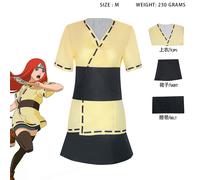 (Small) Red-Haired Kunoichi Costume Uzumaki-style Ninja Dress with Long Wig, Anime Cosplay Outfit