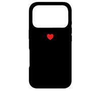 Small Red Heart Middle Trendy Simple Heart Case for iPhone 17 Pro