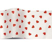 Small Red Love Hearts Valentines Tissue Paper Wrapping Gift Sheets 50x75cm (1 Sheet)