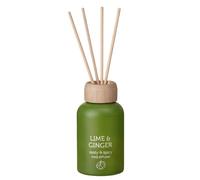 Small Reed Diffuser - Lime & Ginger Scented Home Fragrance Oil - Home Air Freshener - Scented Diffuser with Sticks - Home Fragrance for Bedroom Bathroom Living Room, Home & Office Decor 50ml