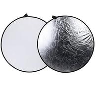 Small Reflective Board 30 cm Two-in-One Reflection Board Gold and Silver Reflection Plan 30 cm Reflector Mini Beauty Fixture (30 cm Silver + White)