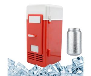 Small Refrigerator - Garage Refrigerator | Mini -Fridge | Personal USB Refrigerator for Beverage Cans | Compact Plug-in Appliance, Cooling and Heating Device for the