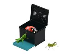 Small Reptile Enclosure, Praying Mantis Breeding Box, 4.02x3.54x3.54 Inch Educational & Pet Purposes, Ventilated Habitat for Crickets, Beetles, Roaches, Spiders, Scorpions, Mantises, Indoor, and Home